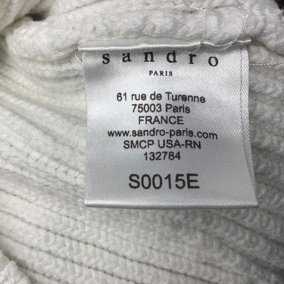 SANDRO ‘SHARLENE' CONTRAST POCKET COTTON SWEATER - Picture 11 of 11